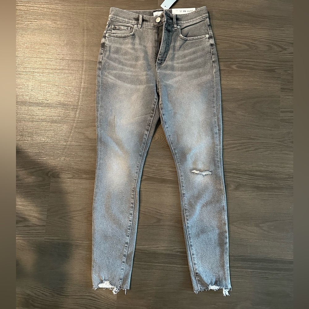LOFT, high waisted skinny ankle